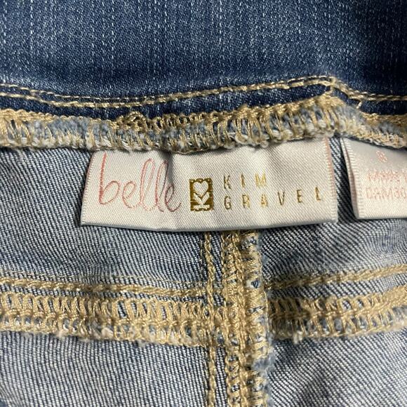 Belle Kim Gravel Womens Size 8 Pull On Skinny Jeans Mid Rise Blue Stretch Denim - Picture 5 of 10
